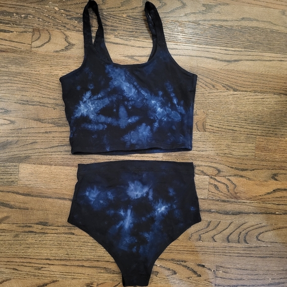 Purusha People Distant Oceans set Bralette + Briefs size Medium blue tie dye - Picture 4 of 7